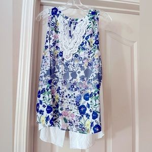 Material and Crochet top, Sleeveless top